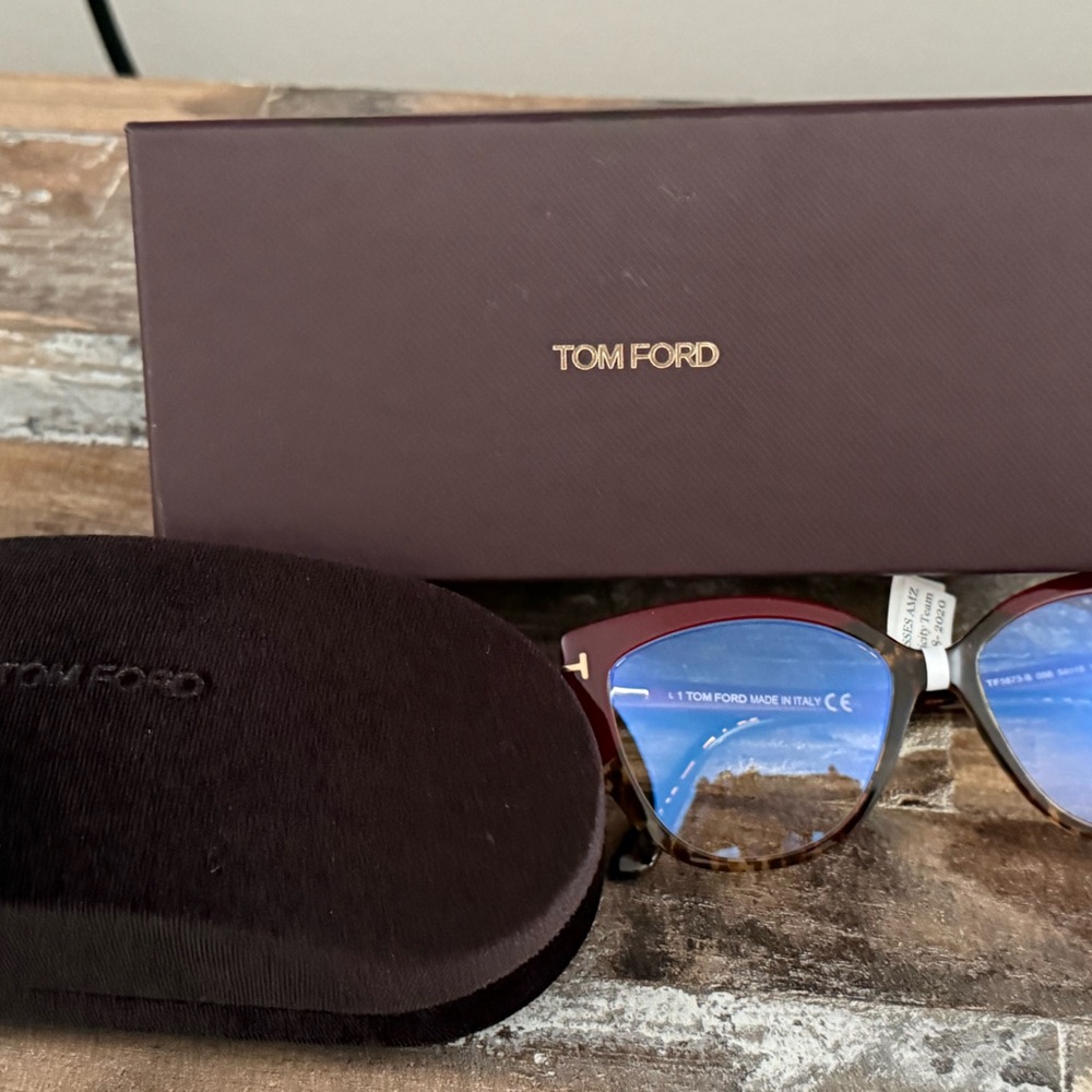 Tom Ford Red and Gold Glasses